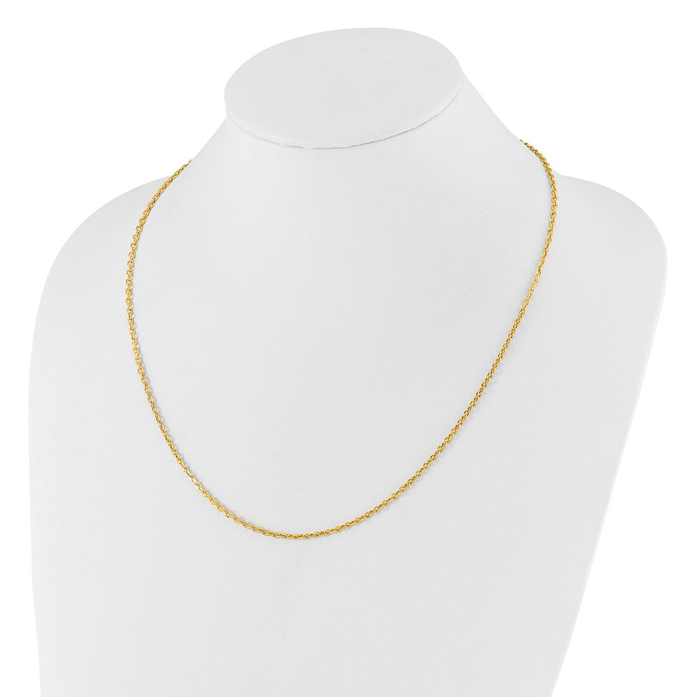 Adjustable 2.5mm Semi-Solid D/C Cable Chain - Yellow Gold