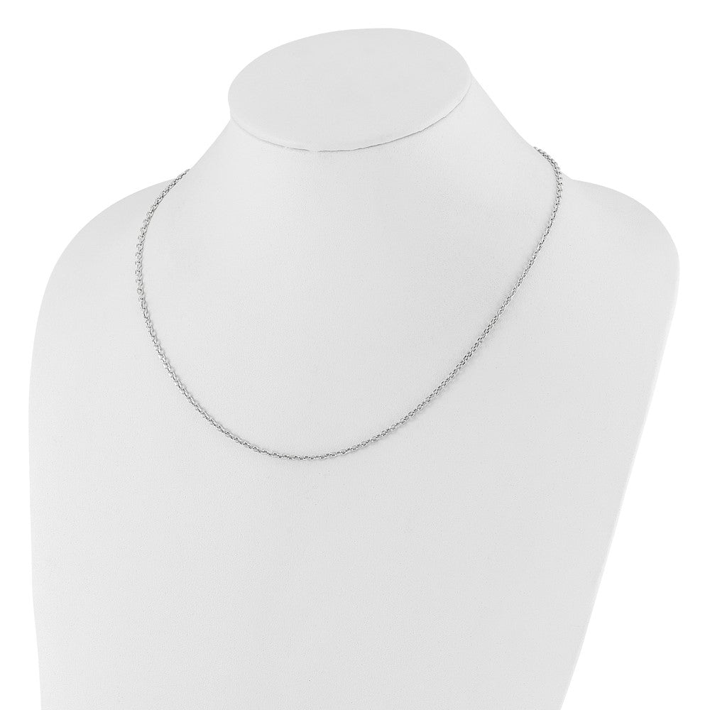Adjustable 2.5mm Semi-Solid D/C Cable Chain - White Gold
