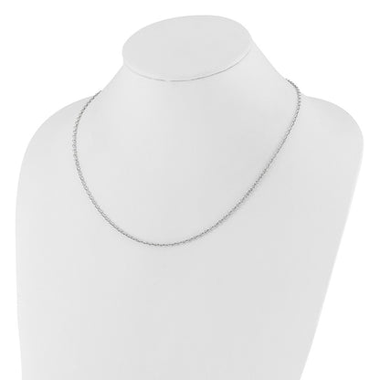 Adjustable 2.5mm Semi-Solid D/C Cable Chain - White Gold