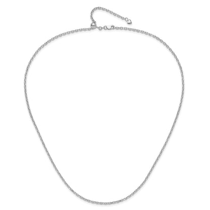 Adjustable 2.5mm Semi-Solid D/C Cable Chain - White Gold