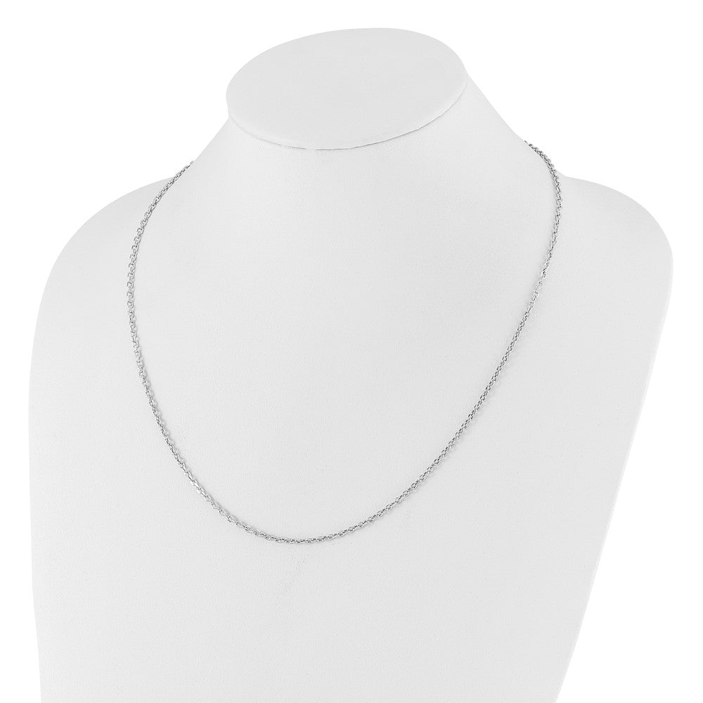Adjustable 2.5mm Semi-Solid D/C Cable Chain - White Gold