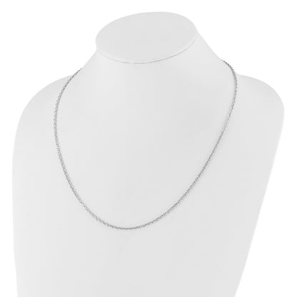 Adjustable 2.5mm Semi-Solid D/C Cable Chain - White Gold