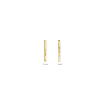 Engravable Three-Sided Bar 16-18" Necklace