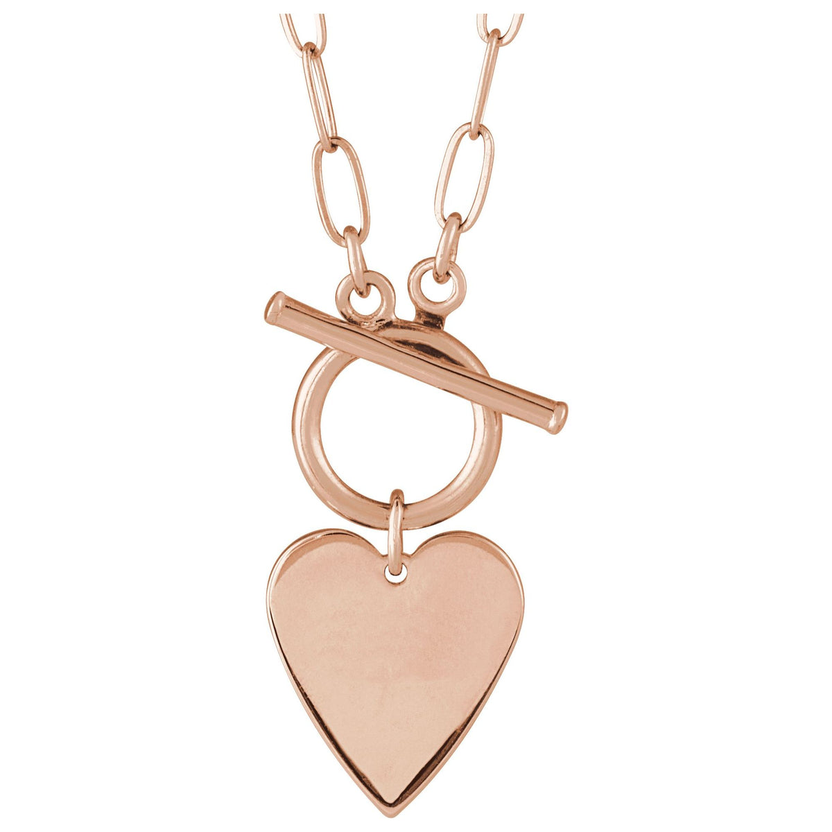 Engravable Heart Toggle 18" Necklace