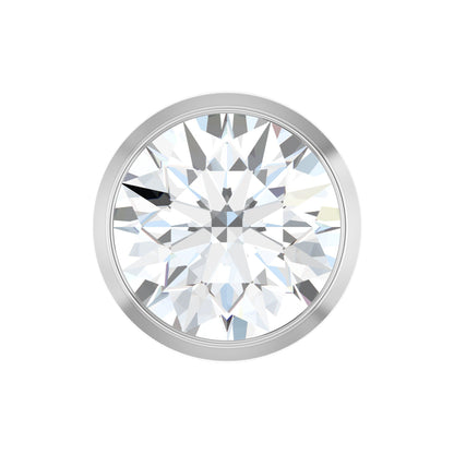 Natural Diamond Round Bezel-Set Slide Pendant