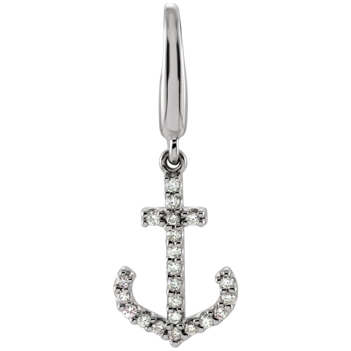 1/8 CTW Natural Diamond Anchor Charm/Pendant