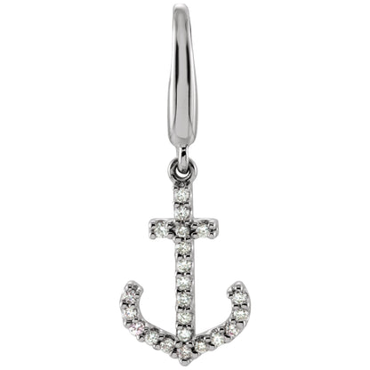 1/8 CTW Natural Diamond Anchor Charm/Pendant
