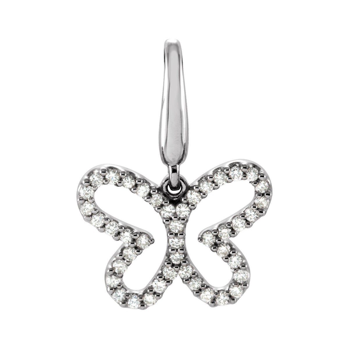 1/5 CTW Natural Diamond Butterfly Charm/Pendant