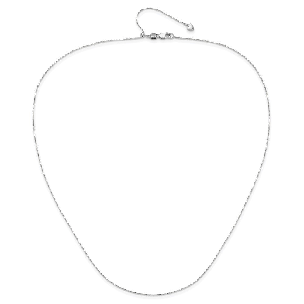 Adjustable .55mm Baby Box Chain - White Gold