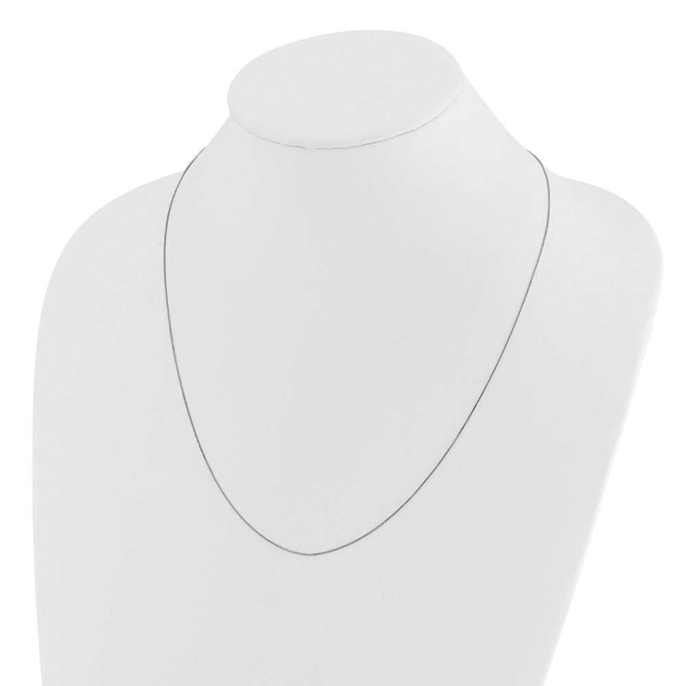 Adjustable .55mm Baby Box Chain - White Gold