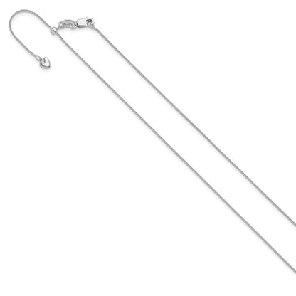 Adjustable .85mm Wheat Chain - White Gold