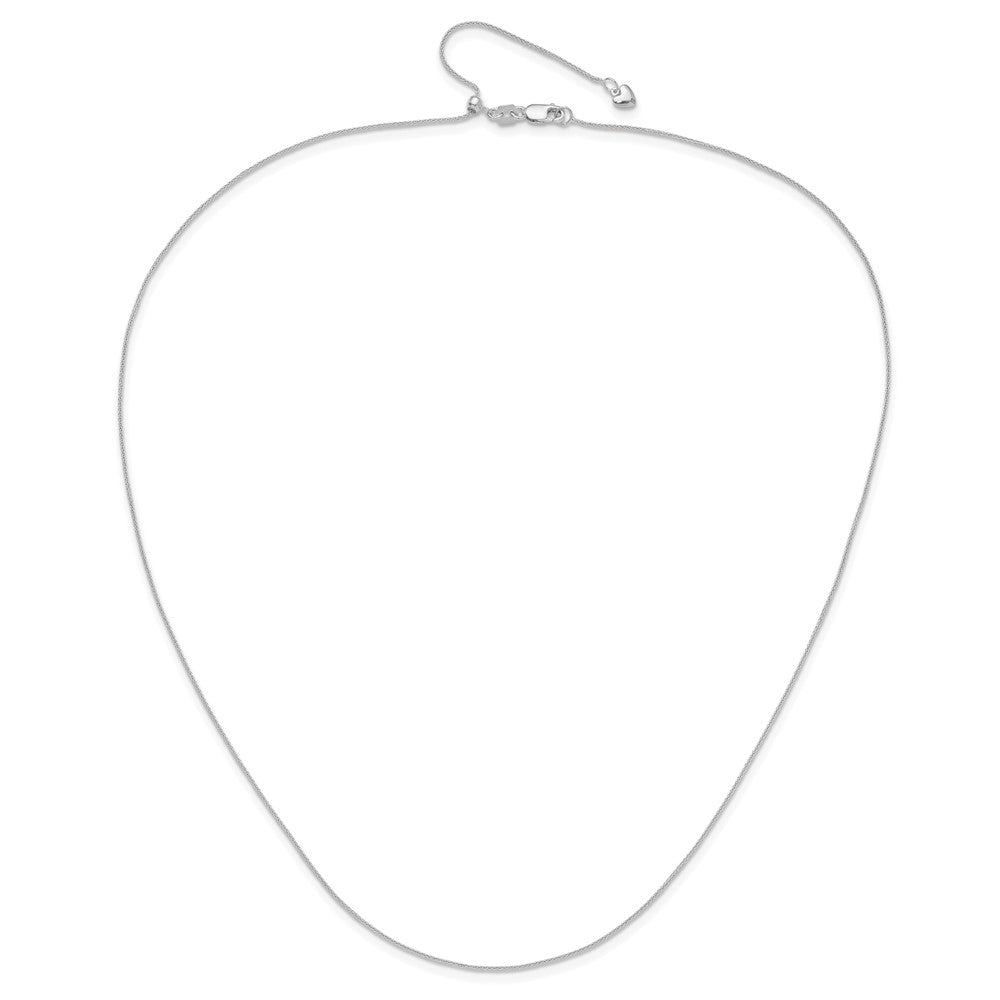 Adjustable .85mm Wheat Chain - White Gold