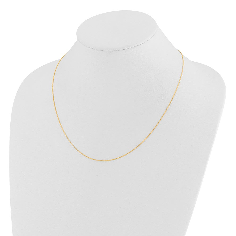 Adjustable .8mm D/C Wheat Chain - Yellow Gold