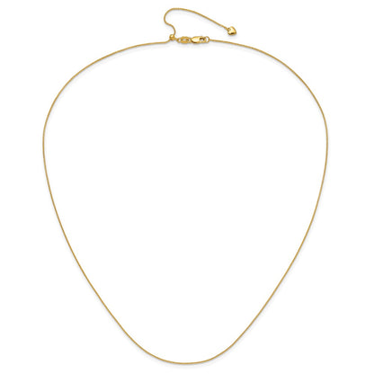 Adjustable .8mm D/C Wheat Chain - Yellow Gold