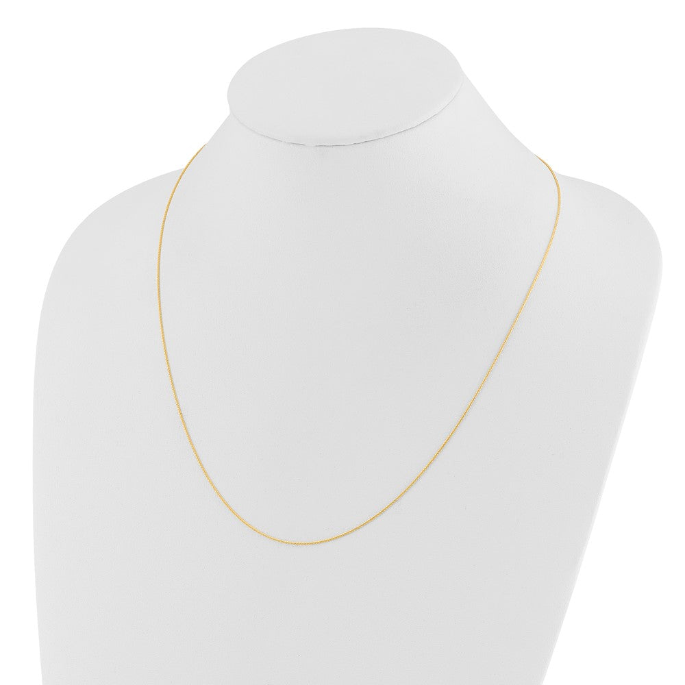 Adjustable .8mm D/C Wheat Chain - Yellow Gold