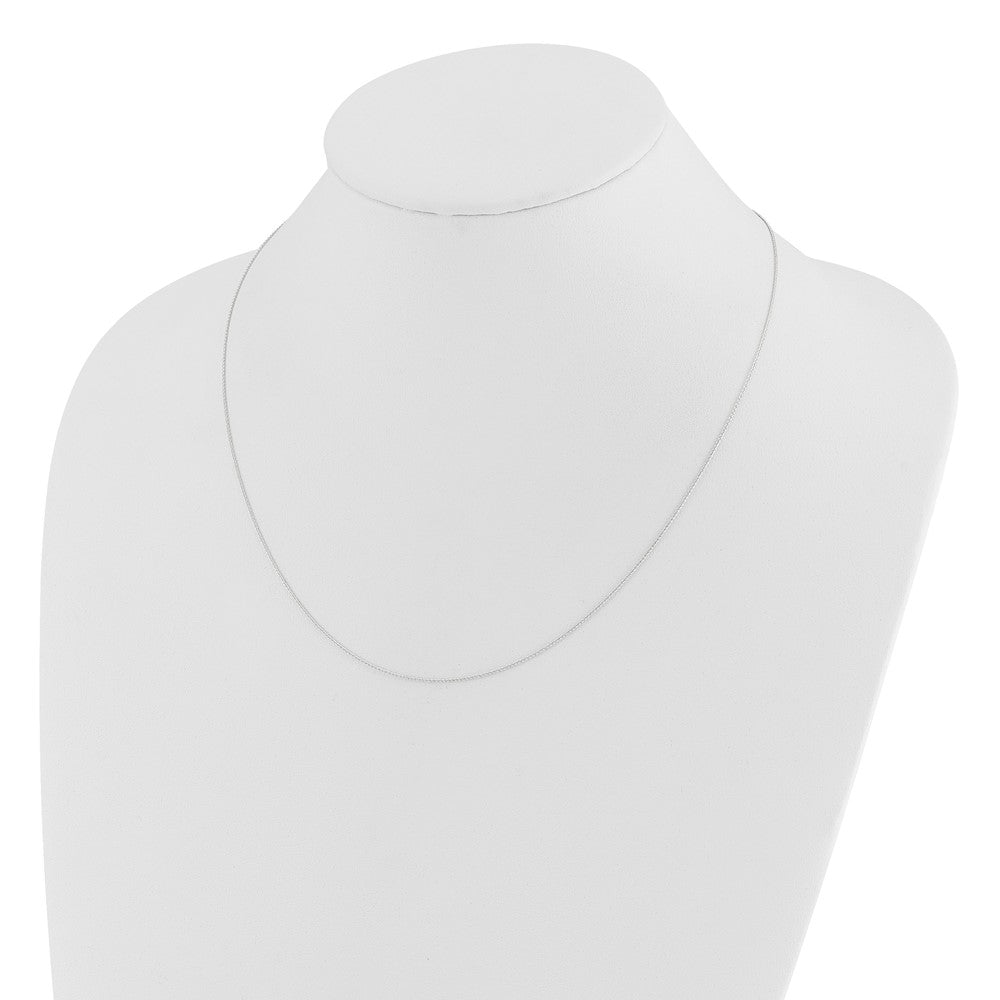 Adjustable .8mm D/C Wheat Chain - White Gold
