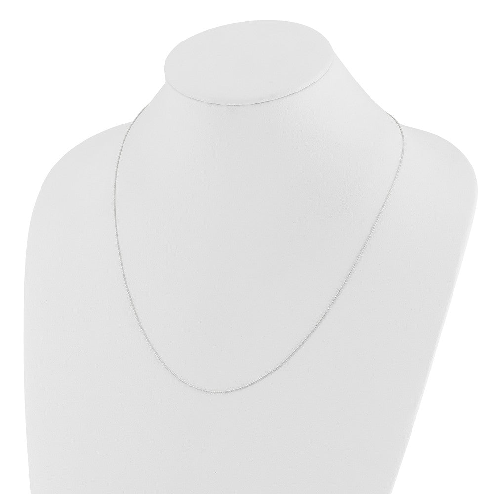 Adjustable .8mm D/C Wheat Chain - White Gold