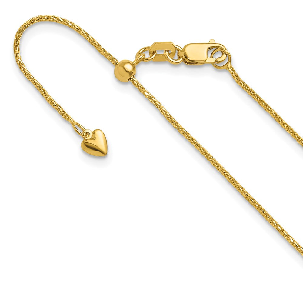 Adjustable .95mm D/C Wheat Chain - Yellow Gold
