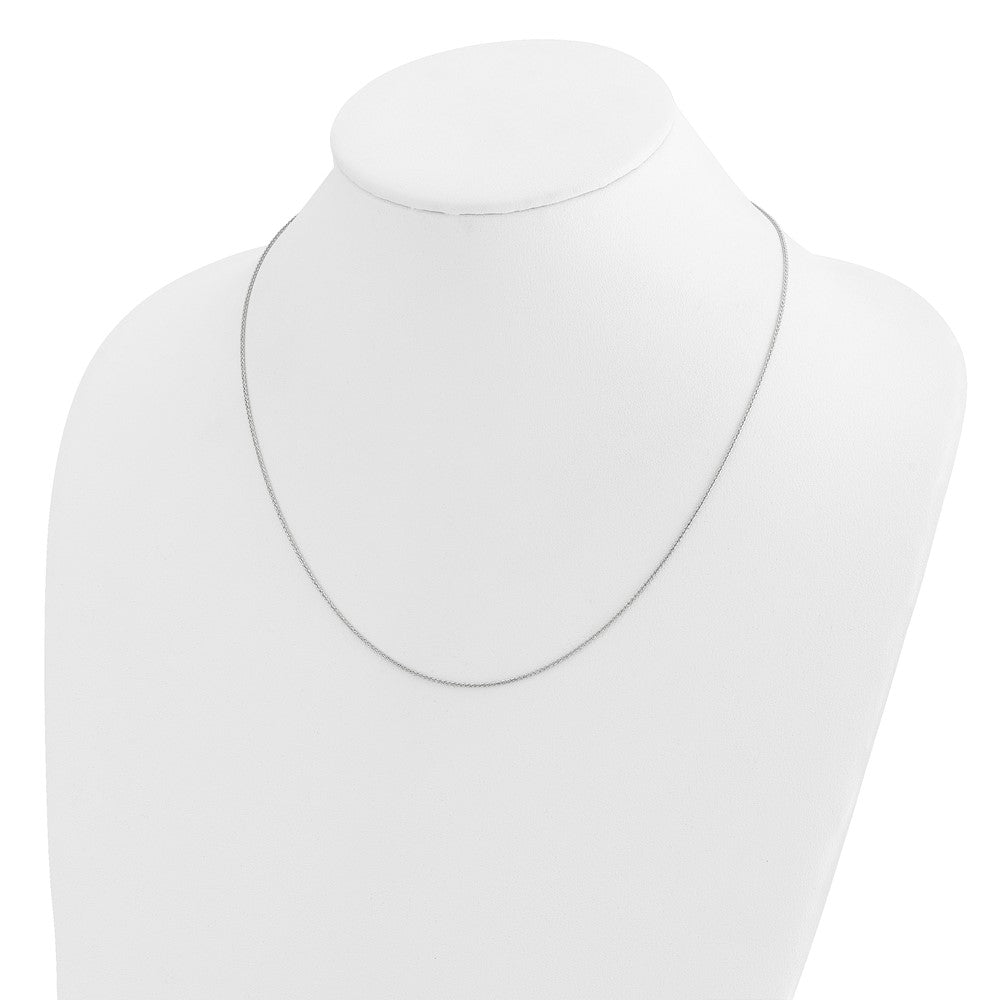 Adjustable .95mm D/C Wheat Chain - White Gold