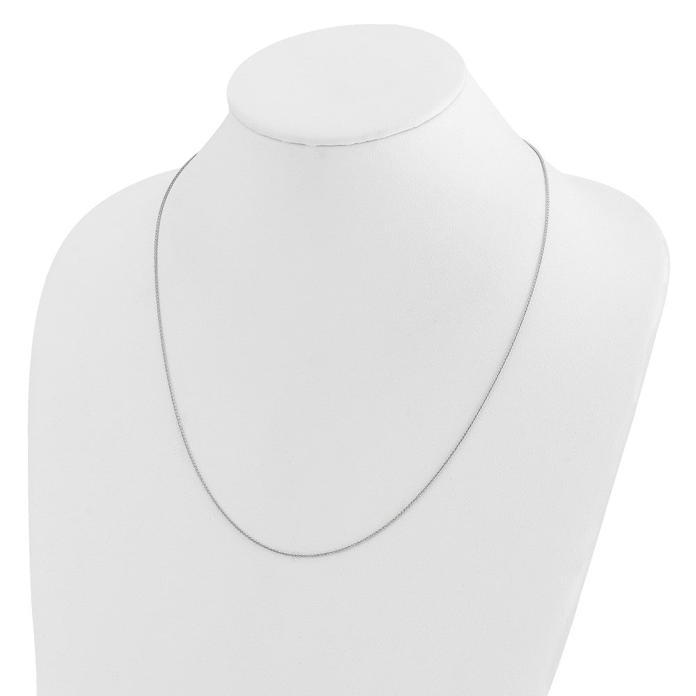 Adjustable .95mm D/C Wheat Chain - White Gold
