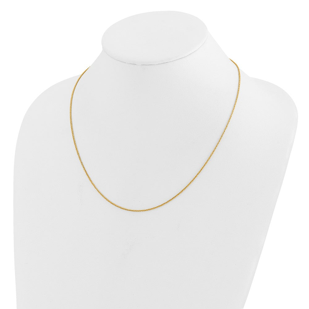 Adjustable 1.2mm D/C Wheat Chain - Yellow Gold