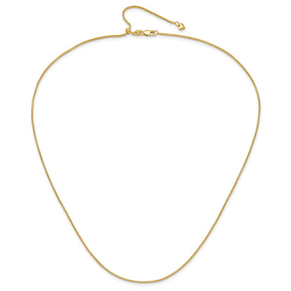 Adjustable 1.2mm D/C Wheat Chain - Yellow Gold