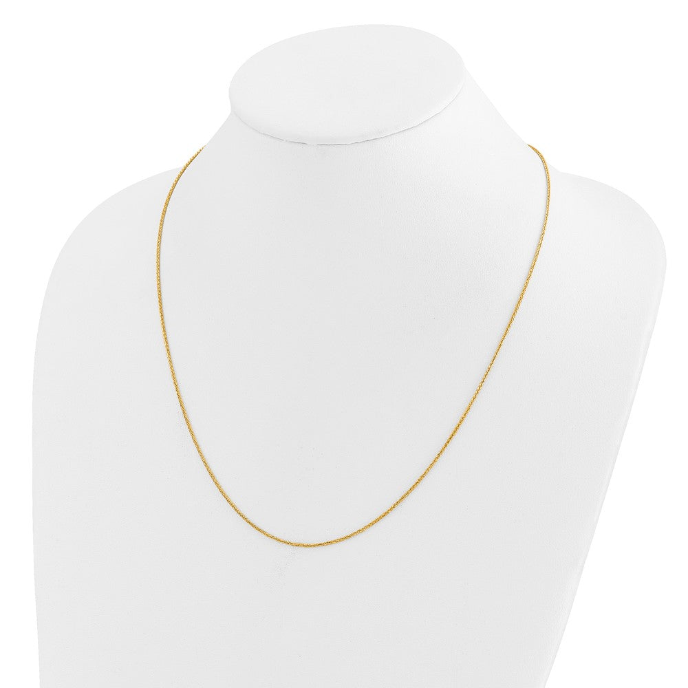 Adjustable 1.2mm D/C Wheat Chain - Yellow Gold