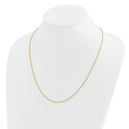 Adjustable 1.2mm D/C Wheat Chain - Yellow Gold