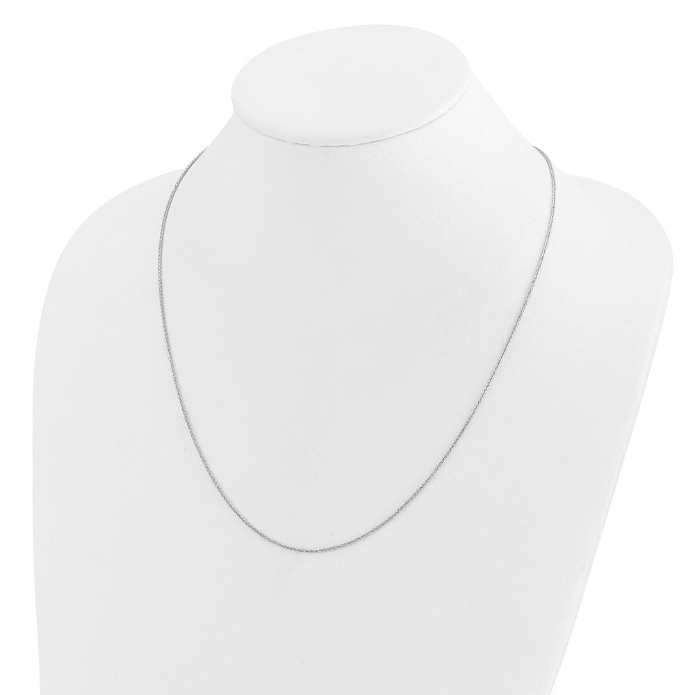 Adjustable 1.2mm D/C Wheat Chain - White Gold