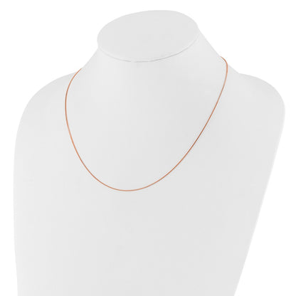 Adjustable .8mm Box Chain 30" - Rose Gold