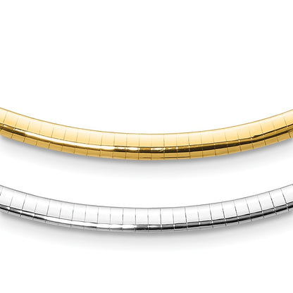 4mm Reversible Omega Necklace - 16.92-19.59g