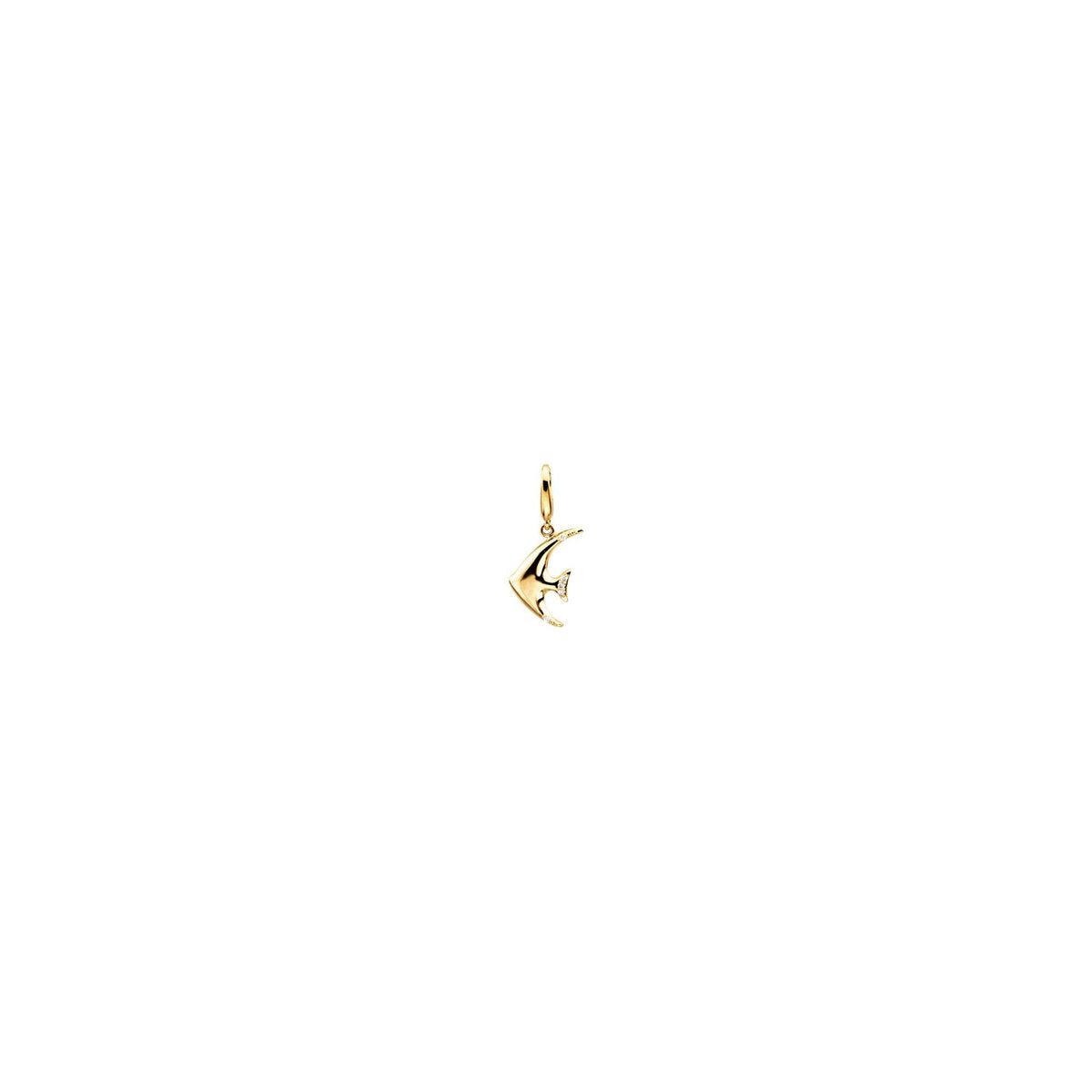 0.03 CTW Natural Diamond Angelfish Charm/Pendant
