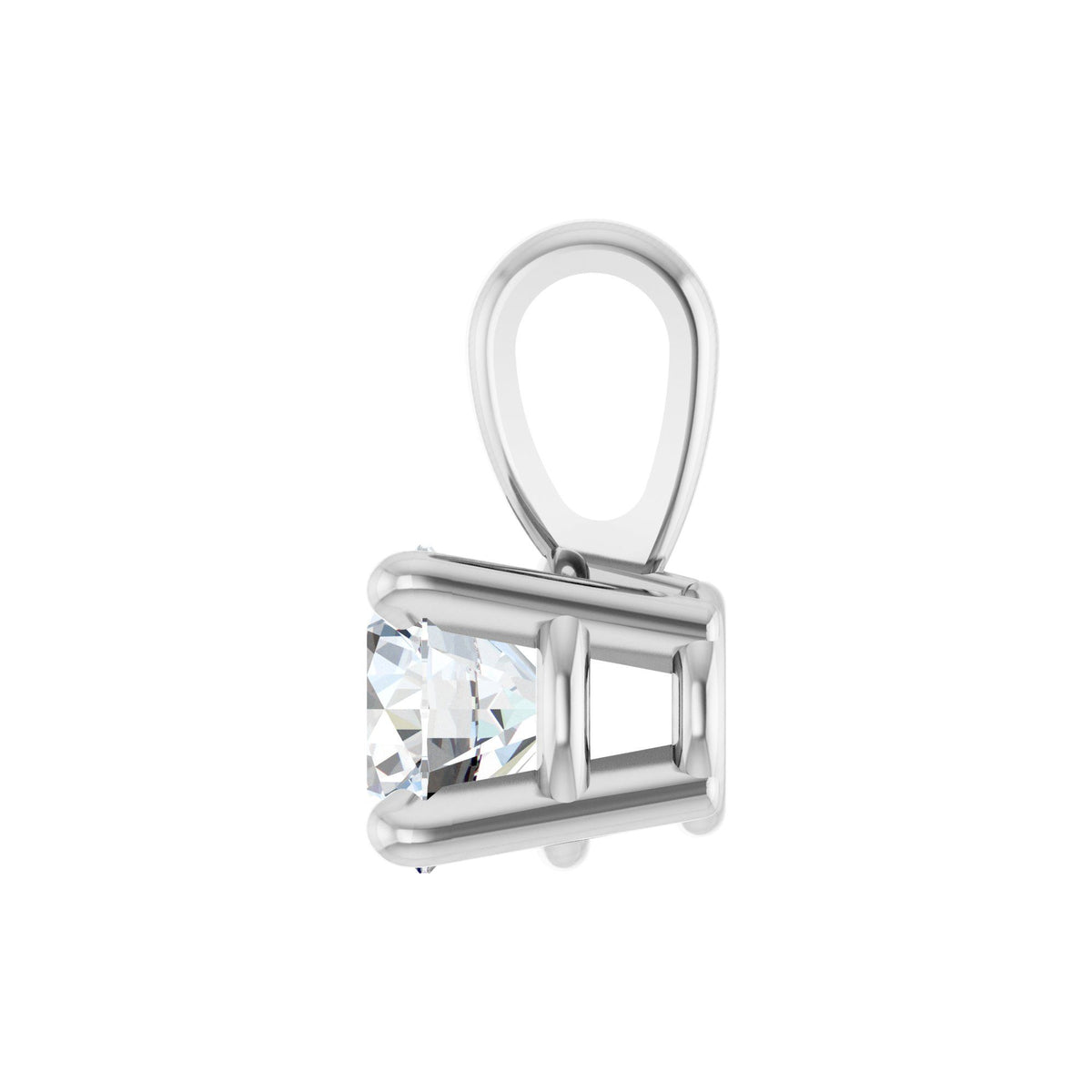 1/4 CT Natural Diamond Pendant - White Gold