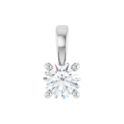 1/4 CT Natural Diamond Pendant - White Gold