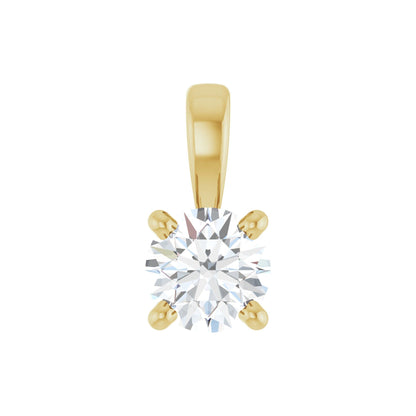 1/4 CT Natural Diamond Pendant - White Gold