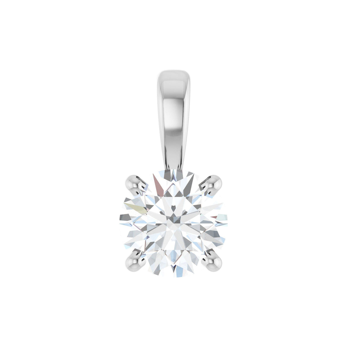 Natural Diamond Solitaire Necklace or Pendant