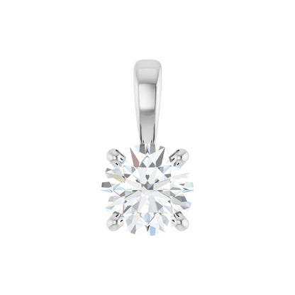 Natural Diamond Solitaire Necklace or Pendant