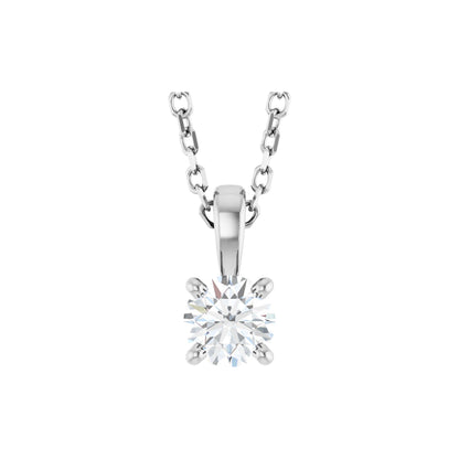 Natural Diamond Solitaire Necklace or Pendant
