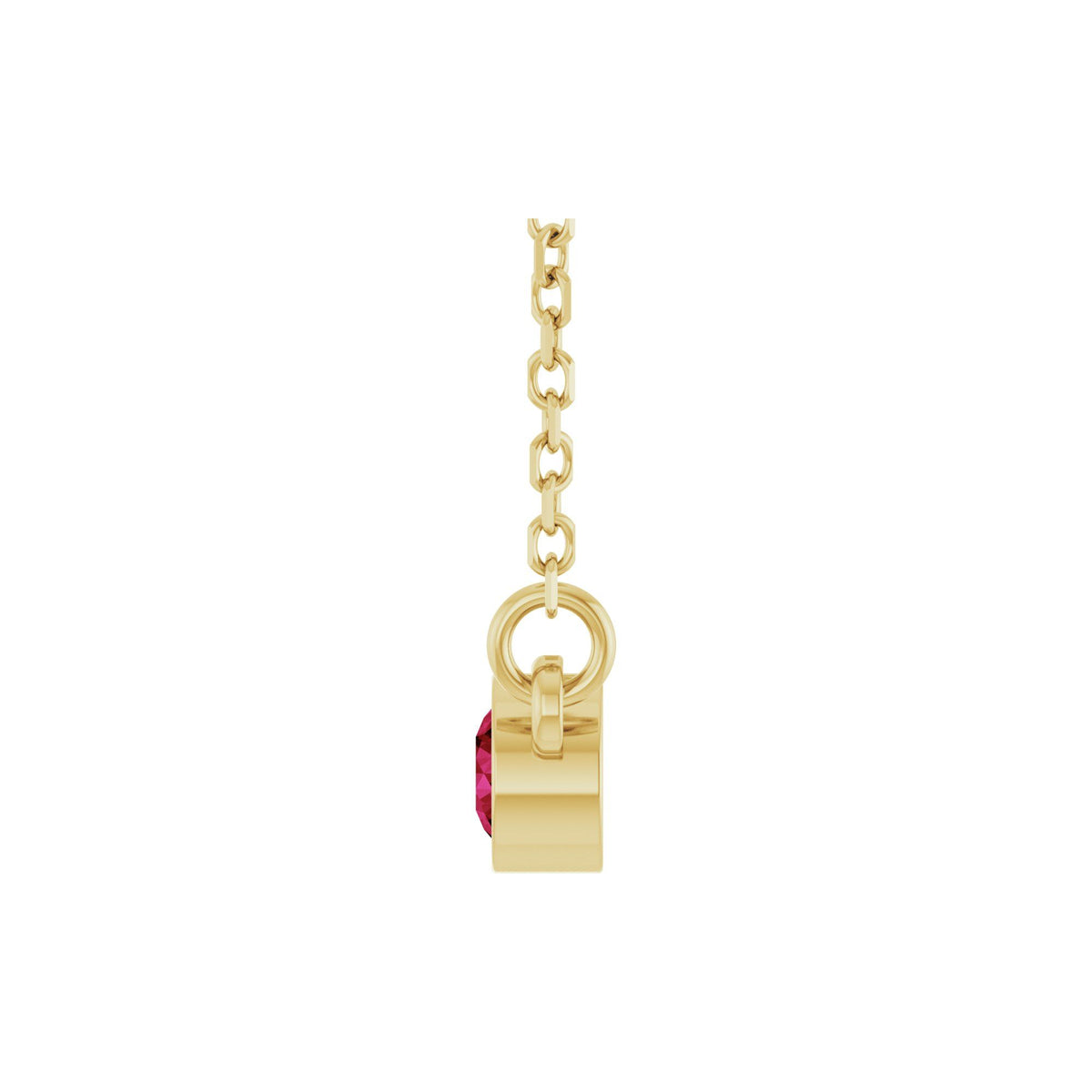 Natural Ruby Solitaire 16" Necklace