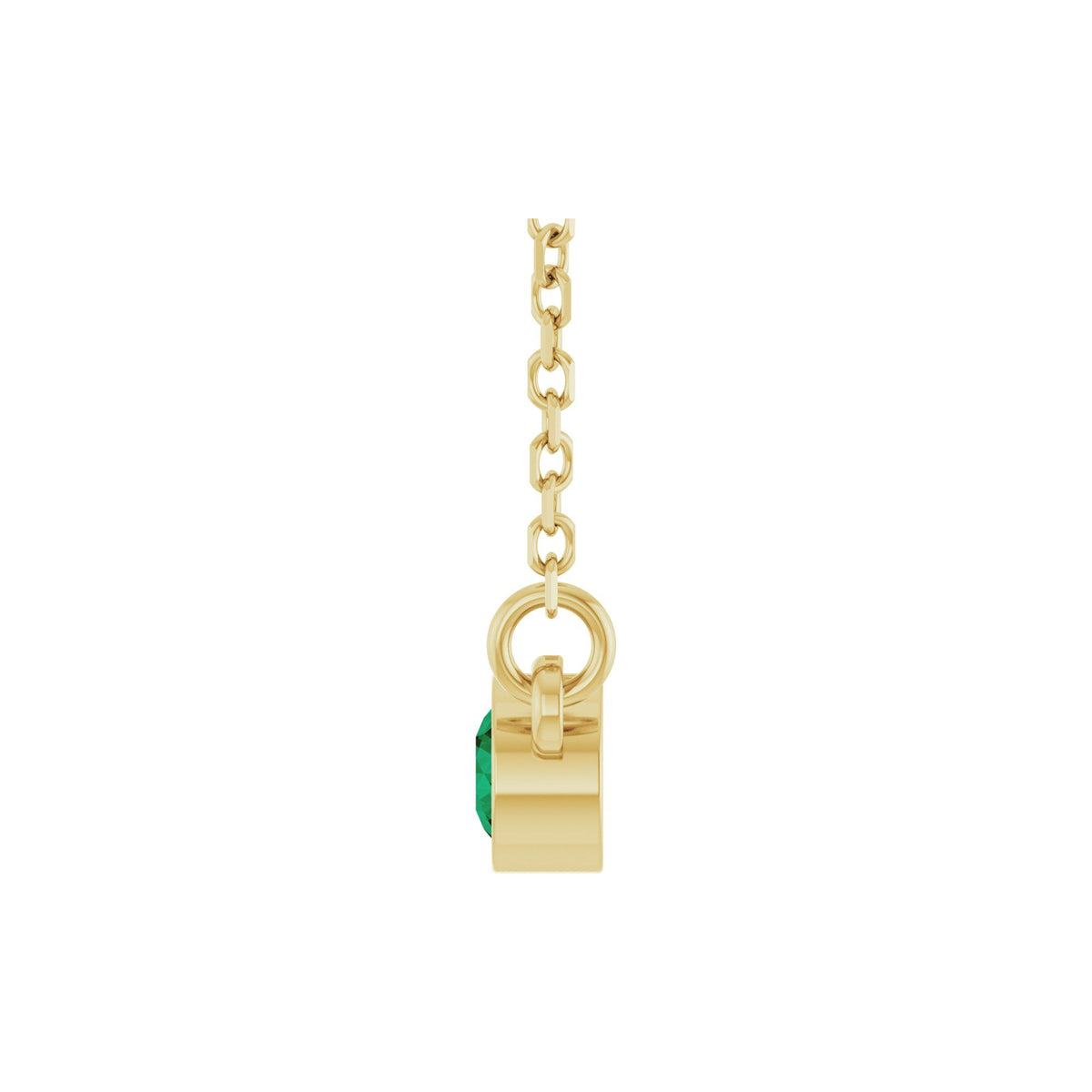 Natural Emerald Solitaire 16" Necklace