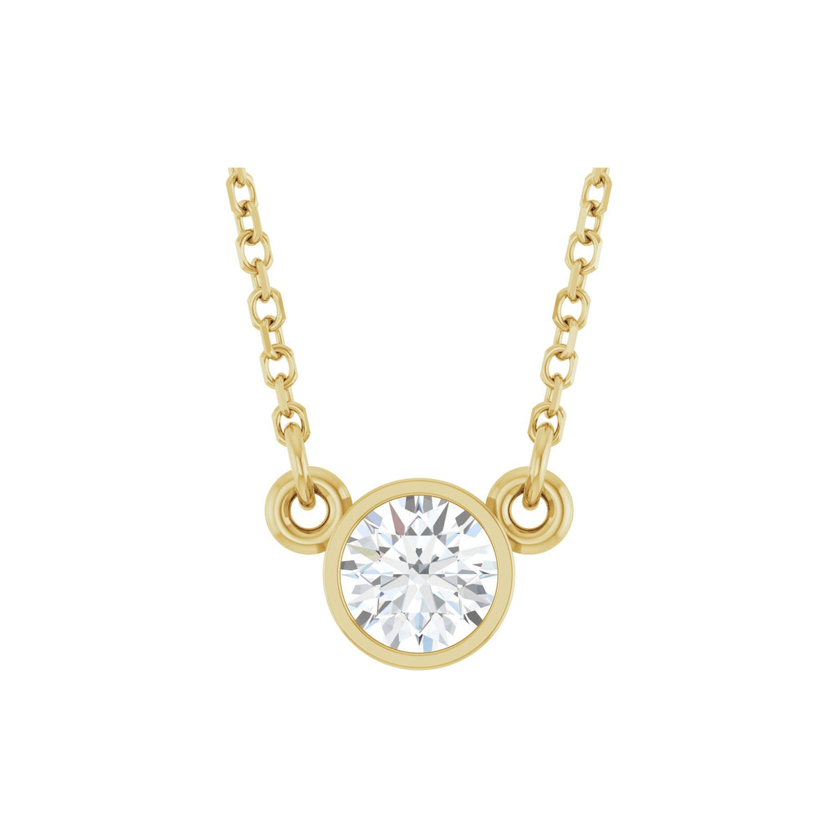 1/3 CT Natural Diamond Solitaire 18" Necklace