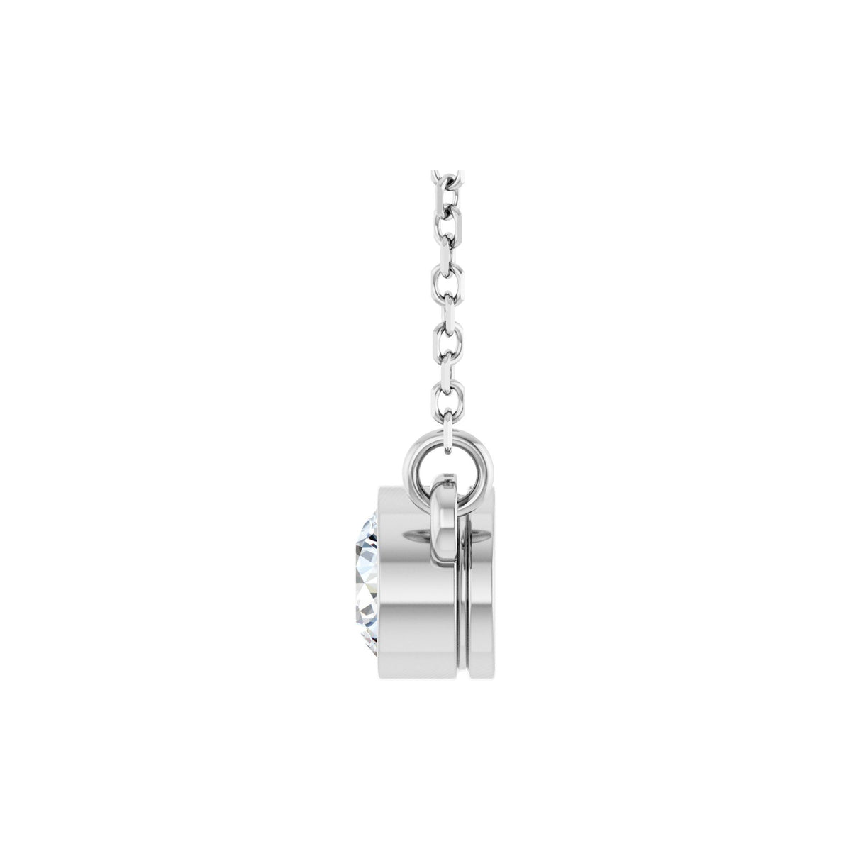 1/3 CT Natural Diamond Solitaire 18" Necklace
