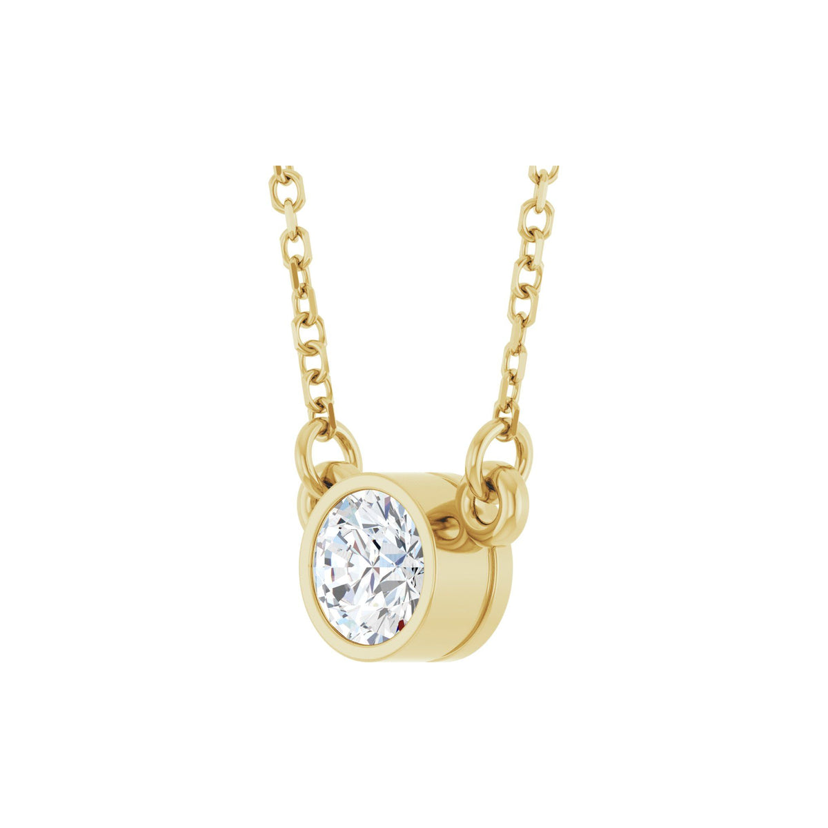 1/3 CT Natural Diamond Solitaire 18" Necklace