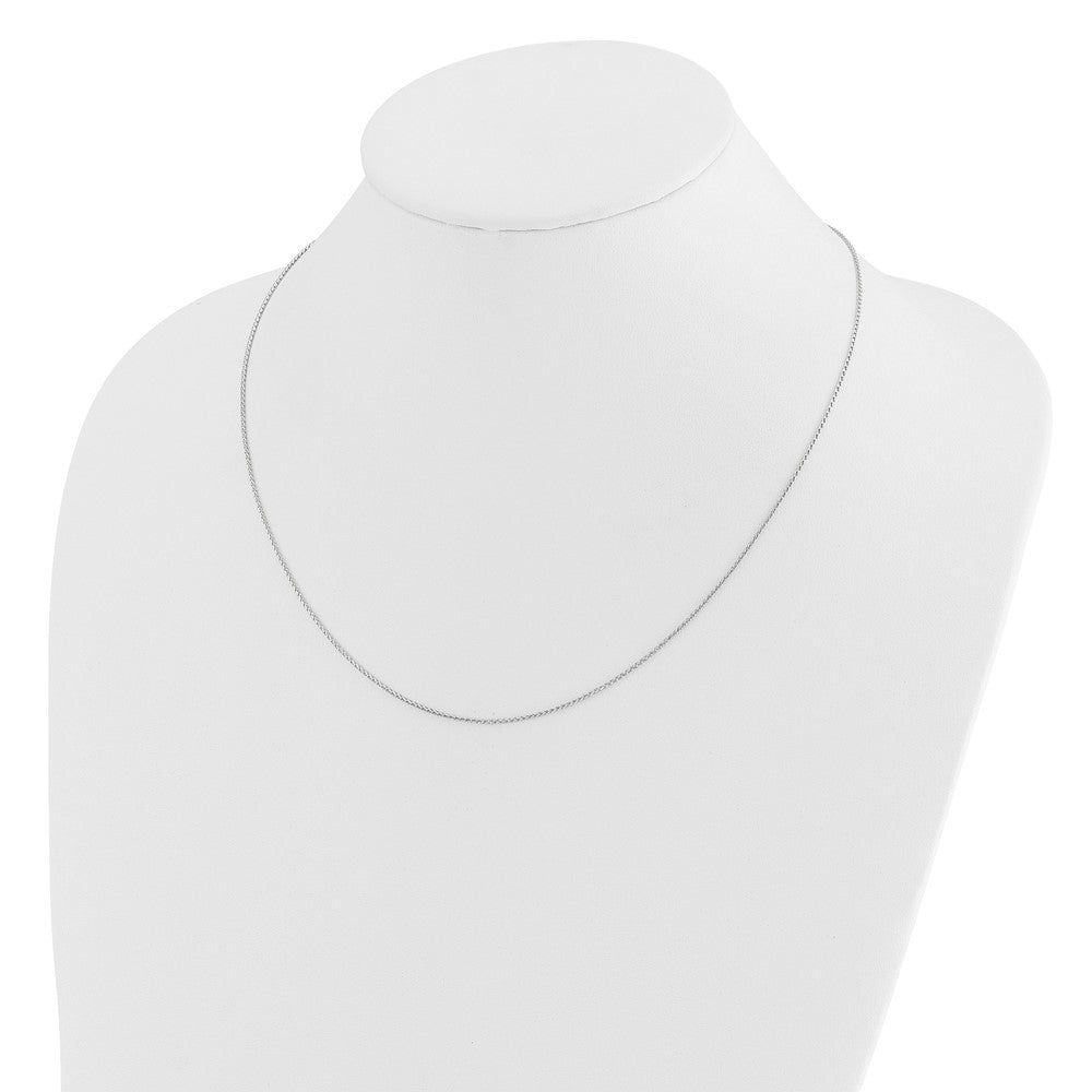 Adjustable 1mm D/C Open Franco Chain 22" - White Gold