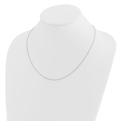 Adjustable 1mm D/C Open Franco Chain 22" - White Gold