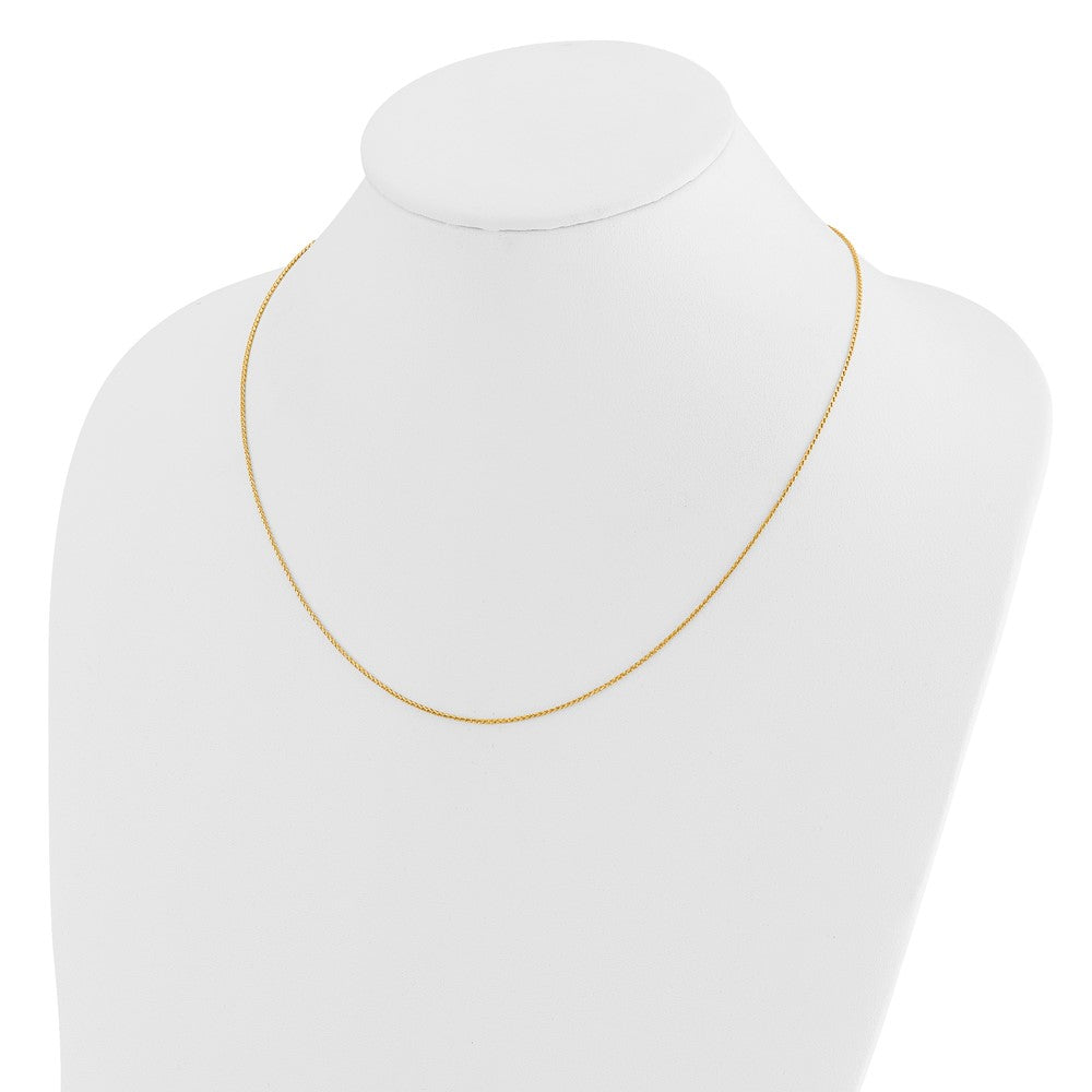 Adjustable 1mm D/C Open Franco Chain 22" - Yellow Gold