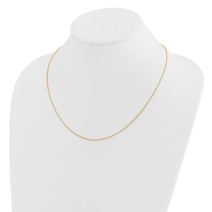 Adjustable 1mm D/C Open Franco Chain 22" - Yellow Gold