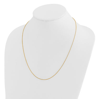 Adjustable 1mm D/C Open Franco Chain 22" - Yellow Gold
