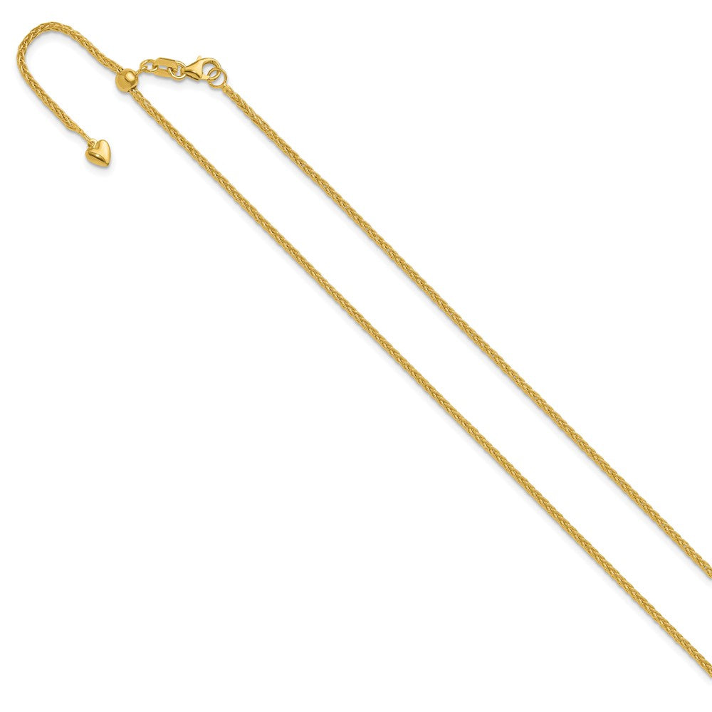 Adjustable 1.5mm Wheat Chain - Yellow Gold