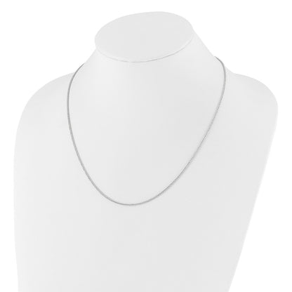Adjustable 1.5mm Wheat Chain 22" - White Gold